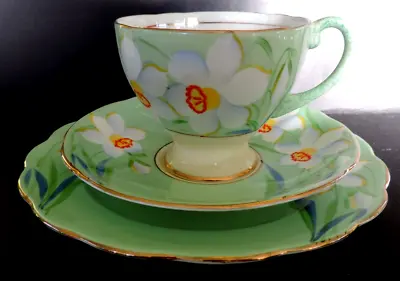 Buy Vintage / Art Deco China Tea Set Trio.Royal Standard Part Hand Painted VGC. • 14.95£