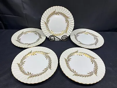 Buy Minton  GOLDEN SYMPHONY  England ~ H4919 ~ Set Of 5 ~ Lunch Plates ~ 9  • 98.50£