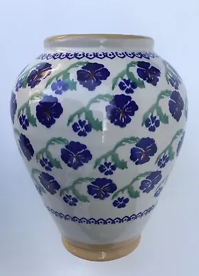 Buy Nicholas Mosse Ireland Large Blue Pansy Vase  8 Inches • 65£