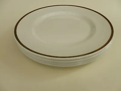 Buy Royal Stafford Bone China 23.5cm Plate White With Gold Trim Set Of 4. • 14.99£