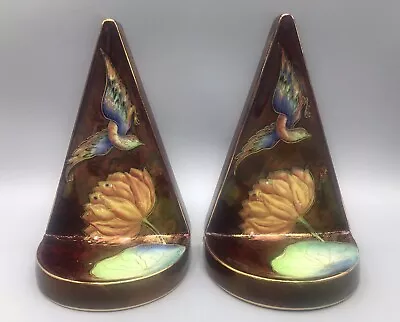 Buy Rare Carlton Ware 'Crested Bird & Water Lily' Pattern (#3530) Bookends • 100£