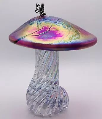 Buy Signed John Ditchfield Art Glass Silver Fairy Toadstool Paperweight • 100£