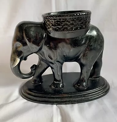 Buy Vintage Ceramic Pottery Elephant With Howdah On Plinth • 9.99£