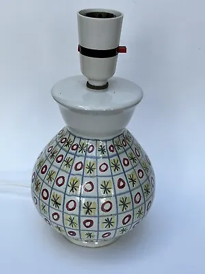 Buy Vintage MCM Rye Studio Pottery Atomic Lamp Hand Painted, 1950s, 1960s, Suffolk • 95£