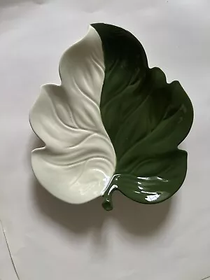 Buy Carlton Ware Hand Painted AUSTRALIAN DESIGN 2367/6 Cream Green Leaf Dish C1935+ • 6.99£