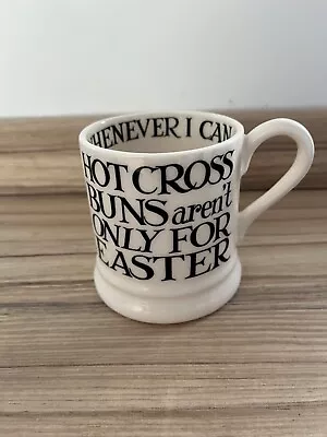 Buy Emma Bridgewater Hot Cross Buns Not Only For Easter Black Toast Half Pint Mug • 18£