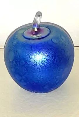 Buy Heron Glass Blue Apple Paperweight - Handmade In UK - With Gift Box • 28£