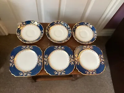Buy Tuscan China 3 Saucers And 3 Side Plates All In Vgc • 4£