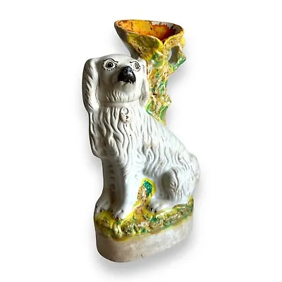Buy Late 19th Century Staffordshire Pottery Spaniel Dog 'Spill' Vase Jug Antique • 199£