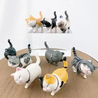 Buy 9pcs PVC Cats Figurines Desk Tabletop Kitten Dolls Ornaments • 12.59£