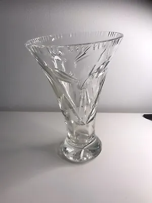 Buy Vintage Large Heavy Cut Glass Vase • 6.50£