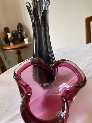 Buy Two Items Of 70s Glass Vase And Bowl • 6£