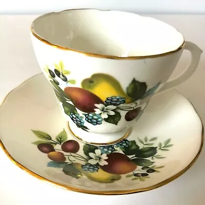 Buy Vintage Duchess Fruit Teacup & Saucer Bone China 1960's Made In England #384 • 23.80£