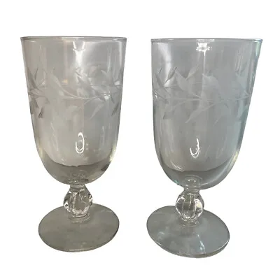 Buy Libbey Wheat Stemware Crystal Clear-#3003-Etched Set Of 2 Ice Tea Drink Ware • 15.42£