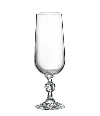 Buy Bohemia Fine Lead Crystal SET OF 6 10oz Wine Champagne Flute Glasses Czech *D • 34.99£