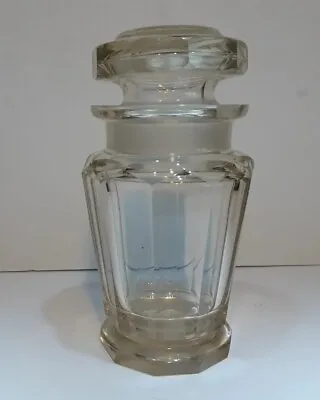 Buy Antique Heavy Cut Glass Storage Jar With Ground Glass Lid • 5£