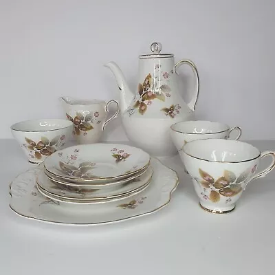 Buy Vintage Sutherland Staffordshire Fine Bone China Tea Set Tea Pot Pink Floral • 45.99£