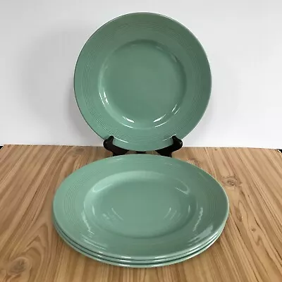 Buy Woods Ware Beryl Green Dinner Plate X 4 Vintage 1940s Utility Ribbed Band 10  • 22£