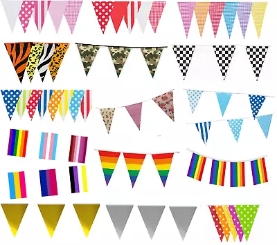 Buy Bunting Triangle Flag's Party Fete Occasions Decorations 30+ Designs To Choose • 2.75£