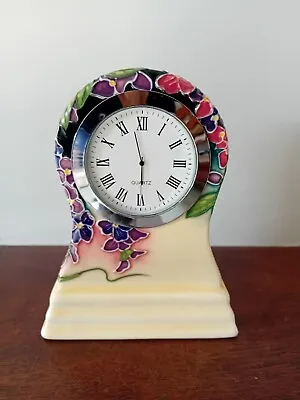 Buy Old Tupton Ware Clock, Wisteria Design, 12cm Tall, Good Working Order. • 15.95£