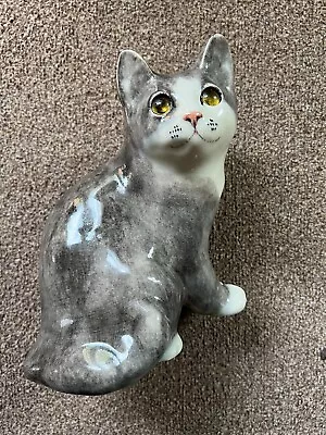 Buy Winstanley Cat, Glass Eyes,sign,22 Cm  Tall In Good Conditon . • 95£
