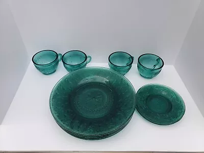 Buy Vintage Glassware Set Spruce Green Tiara Exclusive  • 94.84£