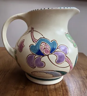 Buy Beautiful Hand Painted Honiton Pottery Devon Vintage 1930's Jug 'Bicton' England • 15£