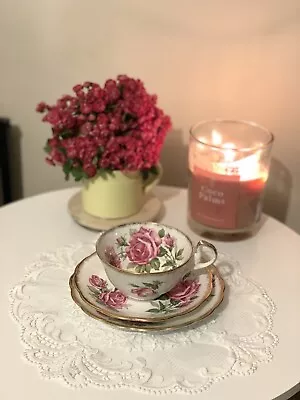 Buy Royal Standard Orleans Rose Pink Cabbage Rose Tea Set • 38£