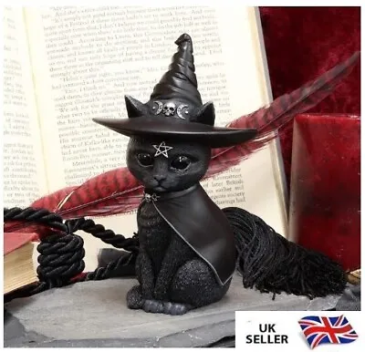 Buy Nemesis Now Purrah Cat Figurine Witches Hat Occult Gothic Feline Ornament ✅ • 13.99£