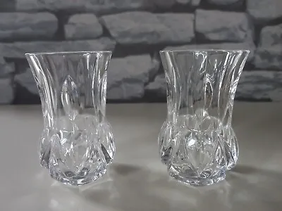 Buy VINTAGE ! SET Of 2 - Small CUT GLASS / CRYSTAL - Candle Holder - 7cm / 3  Tall  • 8.99£