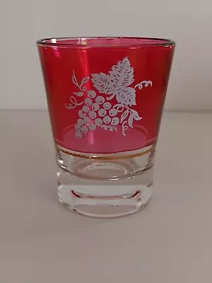 Buy 6  X Cranberry White And Gold  Clear Glass Shot/Liqueur Glasses  • 12£