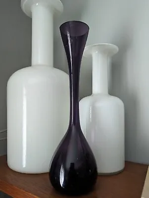 Buy Vintage Swedish Purple Glass Bulb Vase By Arthur Percy Circa 1952 • 14.99£