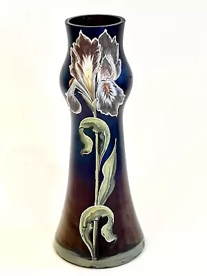 Buy Antique Bohemian Art Nouveau Iridescent Vase Ferdinand Von Poschinger IRIS ENAME • 74.81£