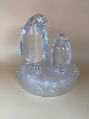 Buy Royal Crystal Rock Penguins Figurine Art Glass Paperweight • 10£