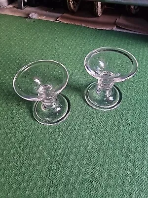 Buy Large Glass Candle Holders X 2 • 7£
