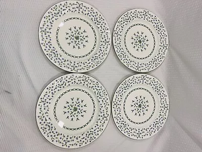 Buy Aynsley England Bone China Dinner Plates - Forget Me Not Pattern - Set Of 4 • 52.43£
