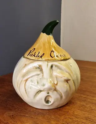 Buy Pickled Onion Crying Face Preserve Pot Vintage Toni Raymond Pottery  • 14£