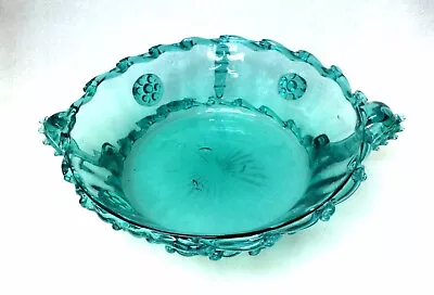 Buy Unusual  Large  Murano  Venetian  Vintage  Green  Art  Glass  Bowl  Vase • 35£
