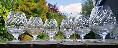 Buy 6 Royal Doulton Webb Corbett Crystal Brandy Glasses 4 6/8 Inch Georgian Pattern • 36£