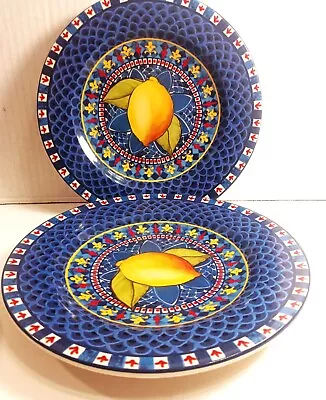 Buy Williams Sonoma Sicily Salad Plates Made In Italy Set Of Two Very Good Preowned  • 46.11£