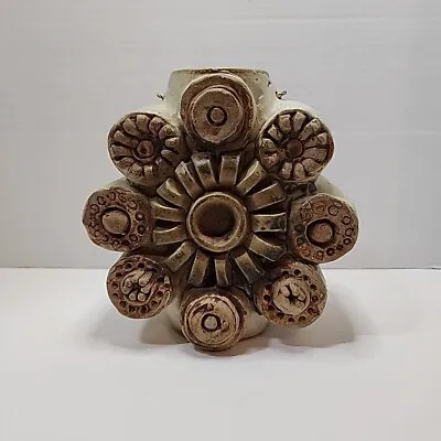 Buy Vtg Bernard Rooke Aztec Toroid Brutalist Vase-Studio Pottery-Mid Century ASIS • 94.83£