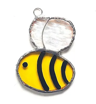 Buy Buzzy Bumble Bee Stained Glass Suncatcher Hanging Love Bug Honey Garden Flower • 13.95£