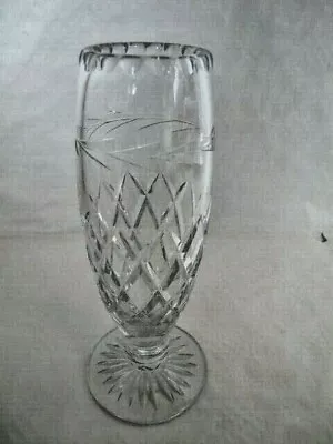 Buy Cut Glass Vase Edinburgh Crystal Vase 20cm 1st Quality Signed • 24£