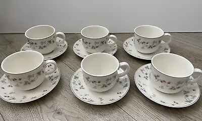 Buy Tea Set For 6 Royal Doulton Expressions   Strawberry Fayre   Cups & Saucers. VGC • 15£