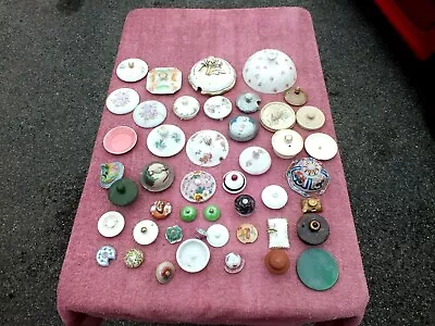 Buy Large Collection Of Various Pottery Lids And Covers (most Af) Mainly 19th C • 17.20£