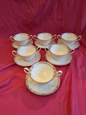 Buy Wedgwood Colchester 6 X Soup Coupes Or Bowls With Underplates - 1st Quality • 79.99£
