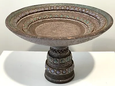 Buy Bitossi Italy Pottery Raised Dots Pedestal Bowl By Aldo Londi • 334.71£