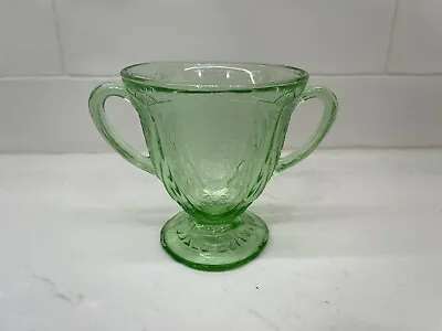 Buy Green Depression Glass - Royal Lace Sugar Bowl • 14.25£