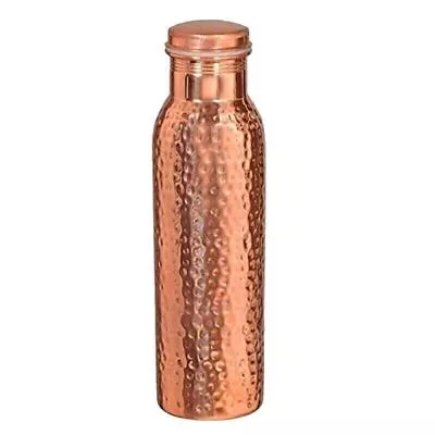 Buy Hammered Copper Water Bottle Vessel For Drinking Home Health Benefits 1000 Ml • 21.88£
