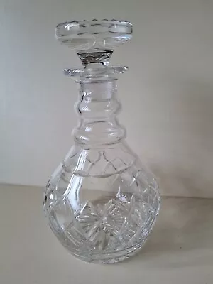 Buy Stuart Crystal Decanter 23cm Tall Criss Cross & Star Cut Pattern With Stopper • 19.99£